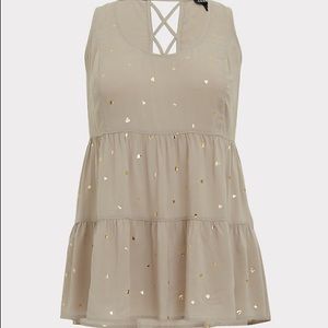 Torrid Lattice Back Tunic Tank